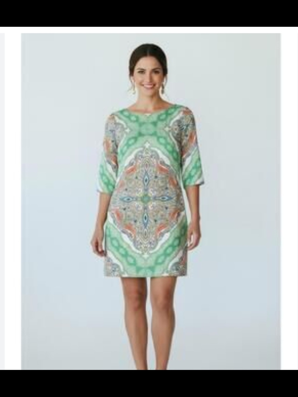 Banana Republic Green Multi-Print Shift Dress